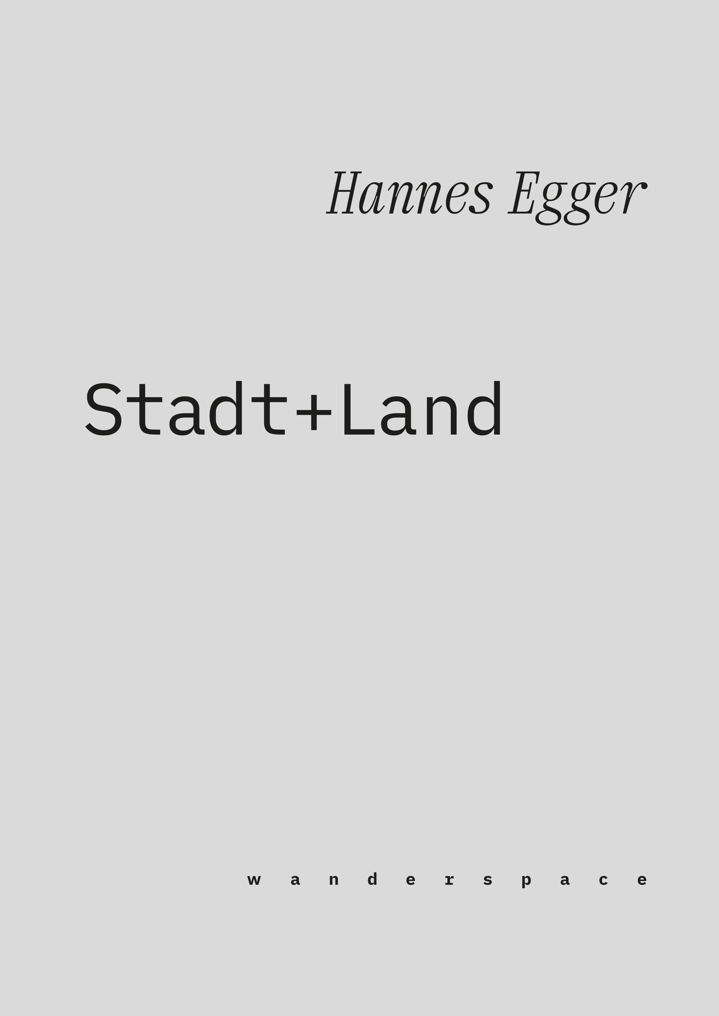 Hannes Egger_Stadt+Land_cover